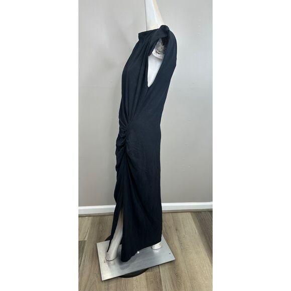 Isabel Marant Nadela Ruched Slit Cotton Maxi Dress Size FR38/US6 $490 - Picture 8 of 14